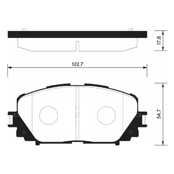 Колодки тормозные передние Sangsin SP1588 (PN21004,04465-0D150,04465-0D160)
