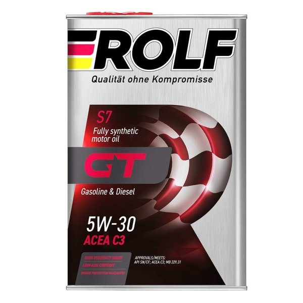 Масло моторное Rolf GT 5W30 C3 SN/CF 4