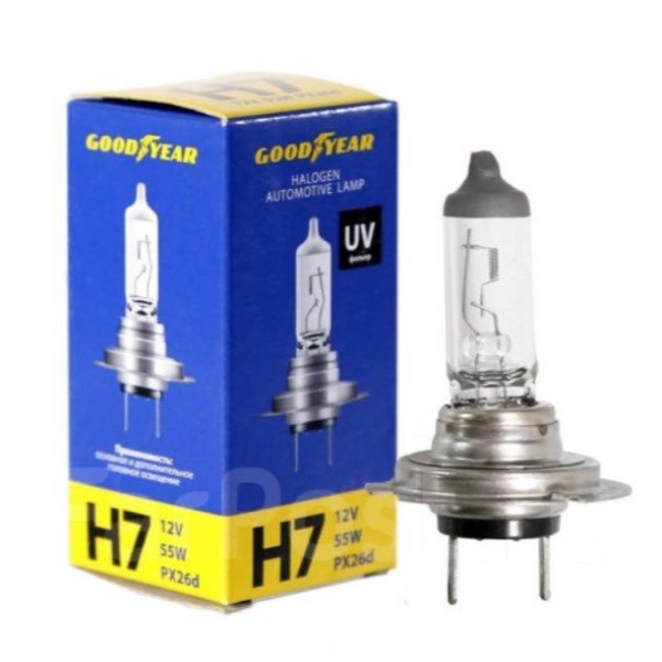 Лампа Н7 Goodyear 12V 55W PX26d автомобильная галогенная