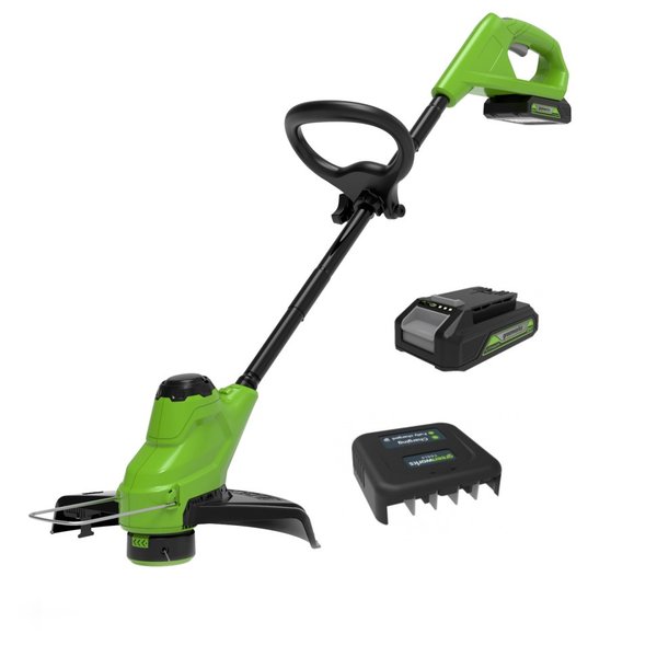 Триммер аккумуляторный Greenworks G24LT25, 24V, 25 см, с АКБ 2 Ач и ЗУ