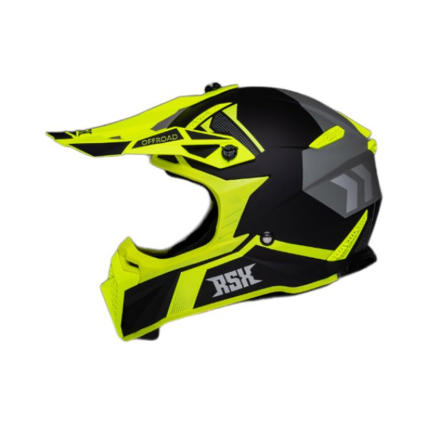 ШЛЕМ эндуро RSX Drive (черно-флуоресцентно-зеленый матовый, (63-64 см) 2XL)