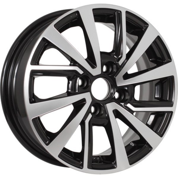 Диск литой 14*5,5 4*98 Et35 58,5 KD1430 Black Front Polished KDW