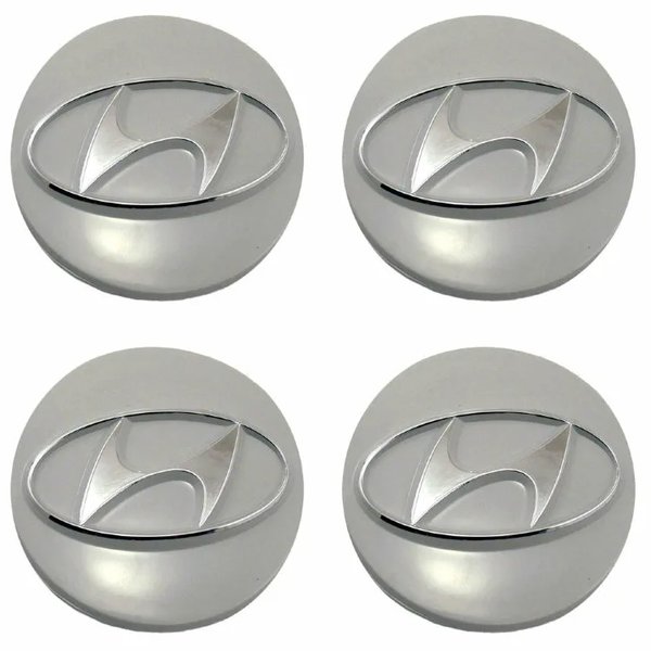 Стикер hyundai 65 мм серый 4 шт