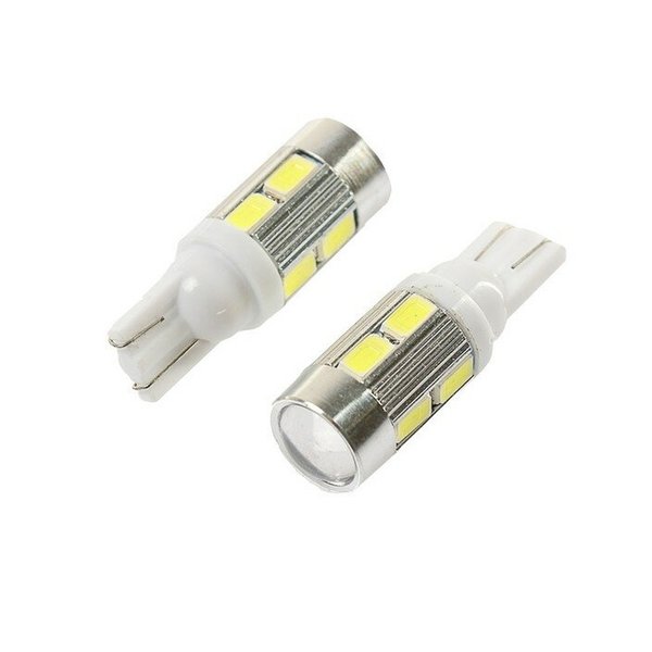 Лампа св/д T10 12V 5630 MKL White Линза →