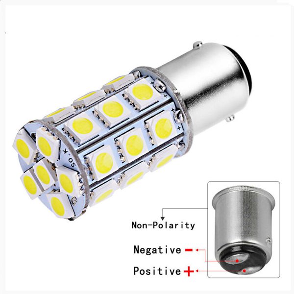 Лампа св/д BAY15D 12V 27 SMD LED White линза