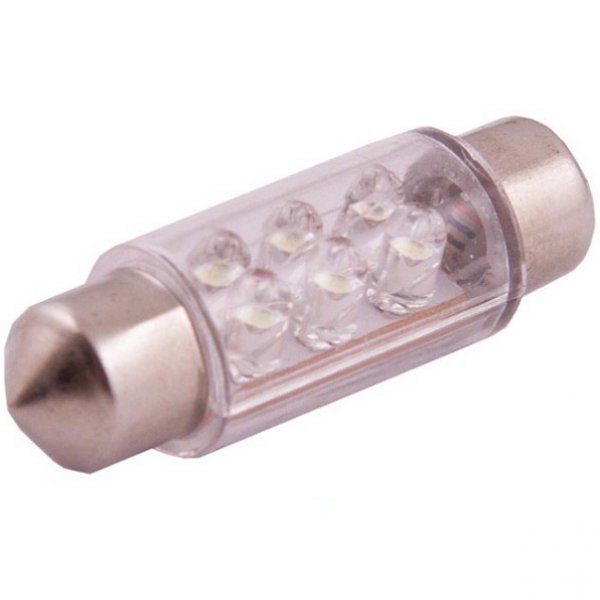 Лампа св/д Т11*36 (C5W) 24V с цоколем 11х36мм 6 led Белая