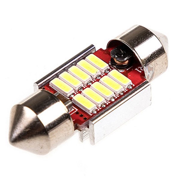 Лампа св/д T11*31 12V 10 SMD обманка Белая SKYWAY
